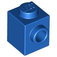 Lego kostka (kostička) 1x1 s nopem na jedné straně, modrá (4583862)